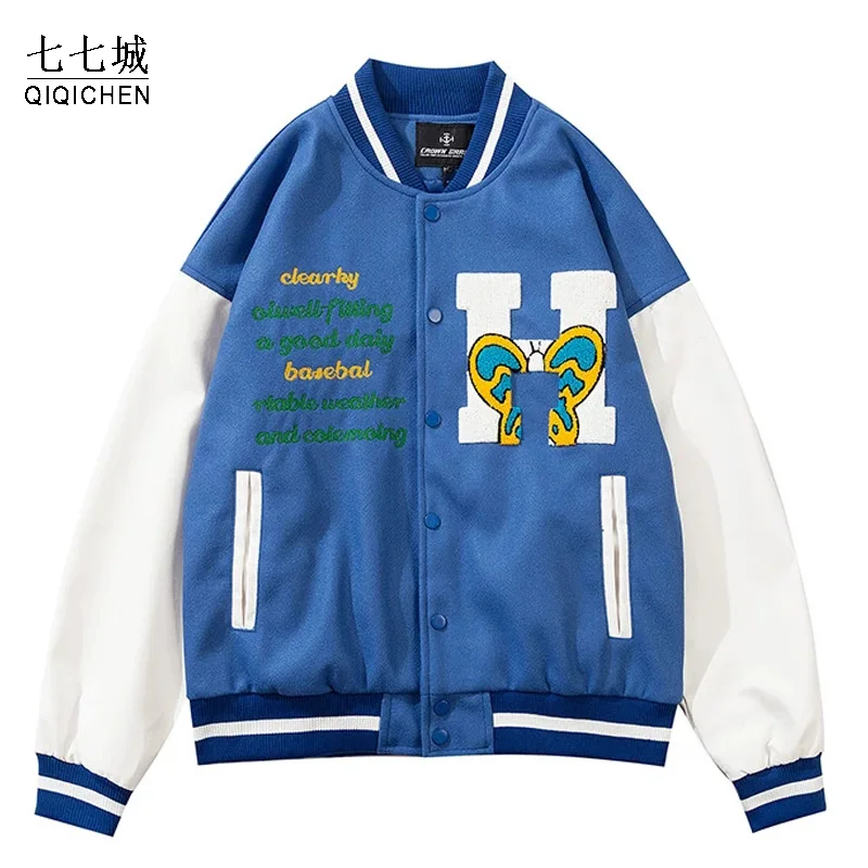 Hip Hop Baseball Jacket Mens Harajuku Embroidery Big Letter B H Streetwear Casual Cotton College Fashion Bomber Jacket Couple
Hip Hop Baseball Jacket Mens Harajuku Embroidery Big Letter B H Streetwear Casual Cotton College Fashion Bomber Jacket Couple