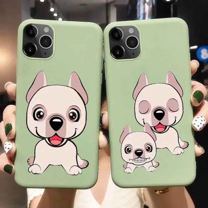 Cute Cartoon Animal Pug Dog Bulldog Phone Case For Iphone 6 6s 7 8 Plus XR X XS XSmax 11 12 ProMax Candy Green Silicone Cover
Cute Cartoon Animal Pug Dog Bulldog Phone Case For Iphone 6 6s 7 8 Plus XR X XS XSmax 11 12 ProMax Candy Green Silicone Cover