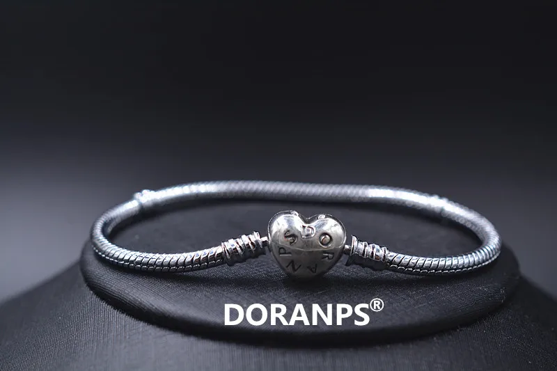 DORANPS charm 925 beads braclet bangle womens heart bracelets moments snake chain jewelry making | Украшения и аксессуары