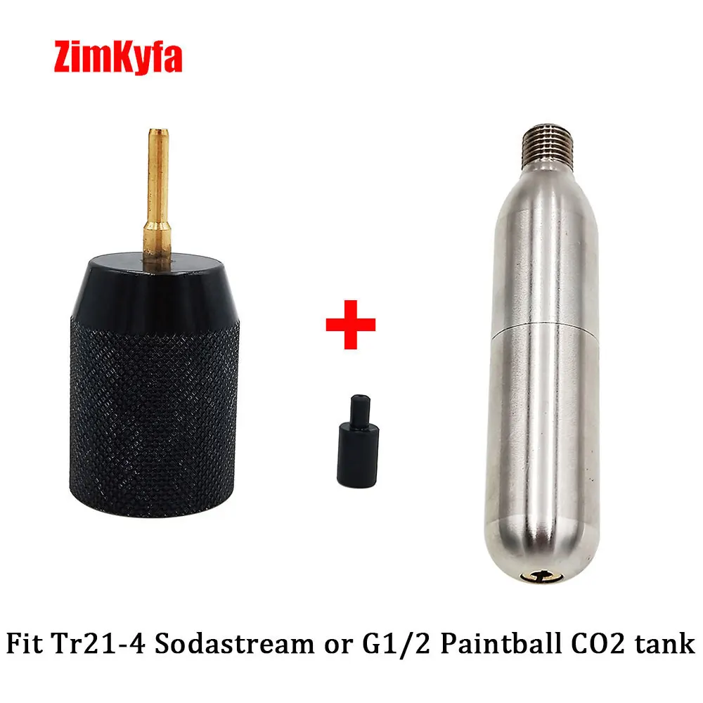 Paintball or Soda to Airsoft Quick Refill Charging Adapter & Rechargeable 12g CO2 Cartridge Reusable Refillable Threaded Capsule
Paintball or Soda to Airsoft Quick Refill Charging Adapter & Rechargeable 12g CO2 Cartridge Reusable Refillable Threaded Capsule