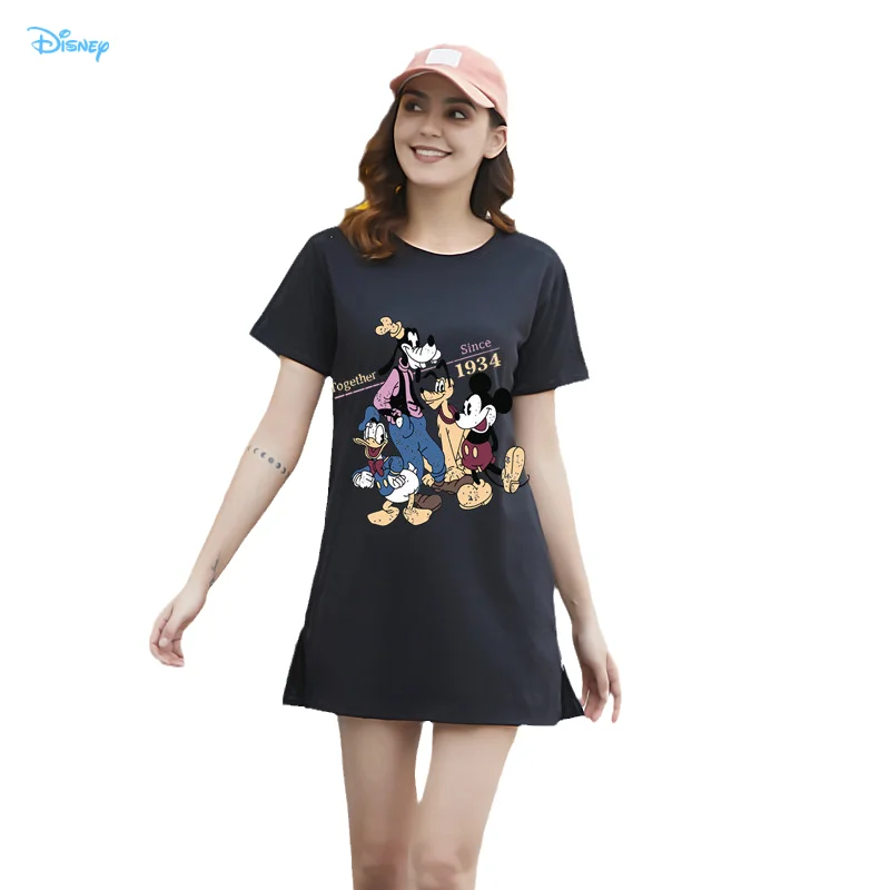 Disney Anime Mickey Mouse Long Tops Women Casual Short Sleeve Loose Pullover Tee Shirt Streetwear Summer Kawaii T-shirt Ladies
Disney Anime Mickey Mouse Long Tops Women Casual Short Sleeve Loose Pullover Tee Shirt Streetwear Summer Kawaii T-shirt Ladies