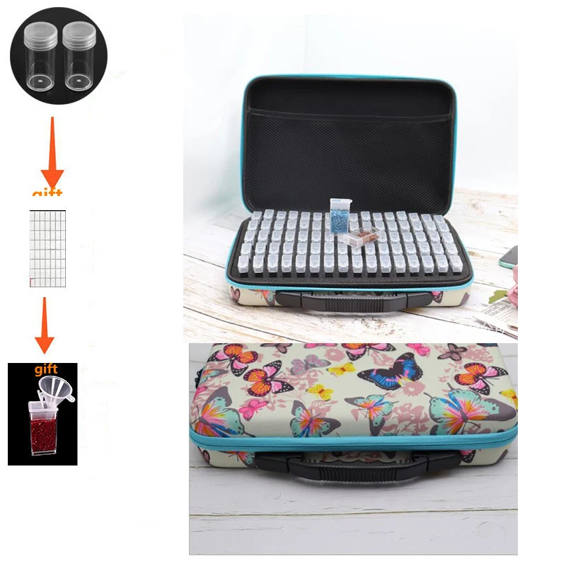80boxs diamond painting drill box Butterfly Diamond Embroidery Accessories diamond mosaic Carry Case Storage Box Hand Bag Tools 
80boxs diamond painting drill box Butterfly Diamond Embroidery Accessories diamond mosaic Carry Case Storage Box Hand Bag Tools