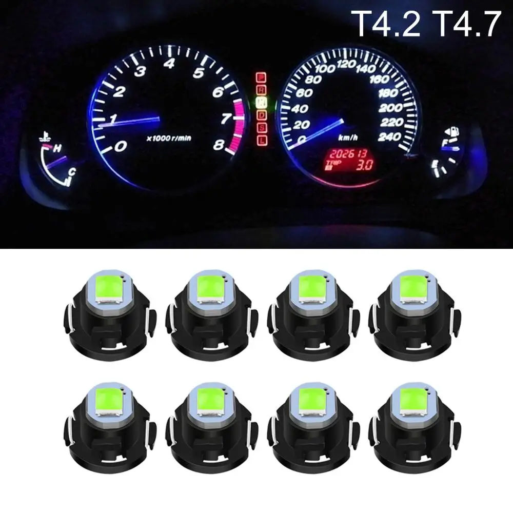 8pcs T3 T4.2 T4.7 Led Bulb 3030SMD Chips Car Interior Lights Dashboard warming indicator Wedge Auto Instrument Lamp 12V
8pcs T3 T4.2 T4.7 Led Bulb 3030SMD Chips Car Interior Lights Dashboard warming indicator Wedge Auto Instrument Lamp 12V