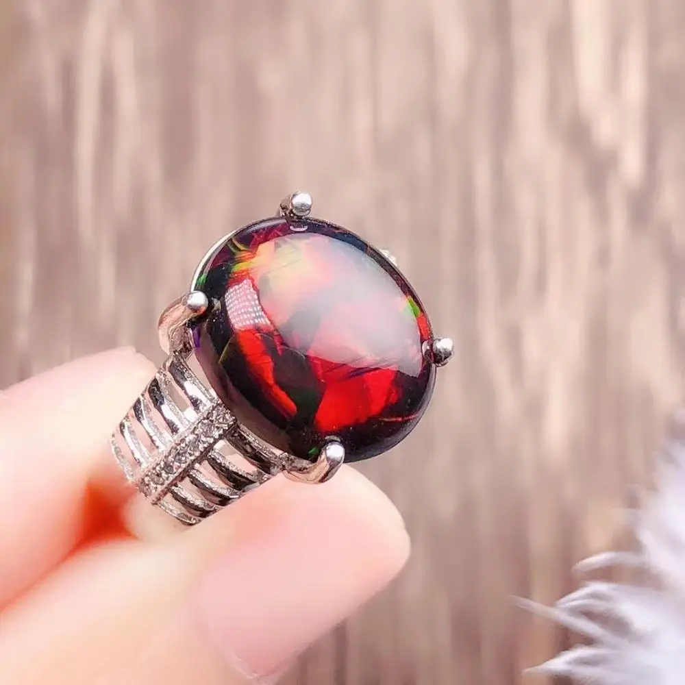 Opal Ring Free shipping Real and natural black opal Ring 925 sterling silver for Man Or For Woman
Opal Ring Free shipping Real and natural black opal Ring 925 sterling silver for Man Or For Woman