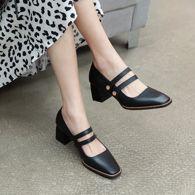 VERCONAS New Autumn Woman Mary Janes Pumps Genuine Leather Shallow High Heels Shoes Woman Concise Elegant Office Lady Pumps 2020
VERCONAS New Autumn Woman Mary Janes Pumps Genuine Leather Shallow High Heels Shoes Woman Concise Elegant Office Lady Pumps 2020