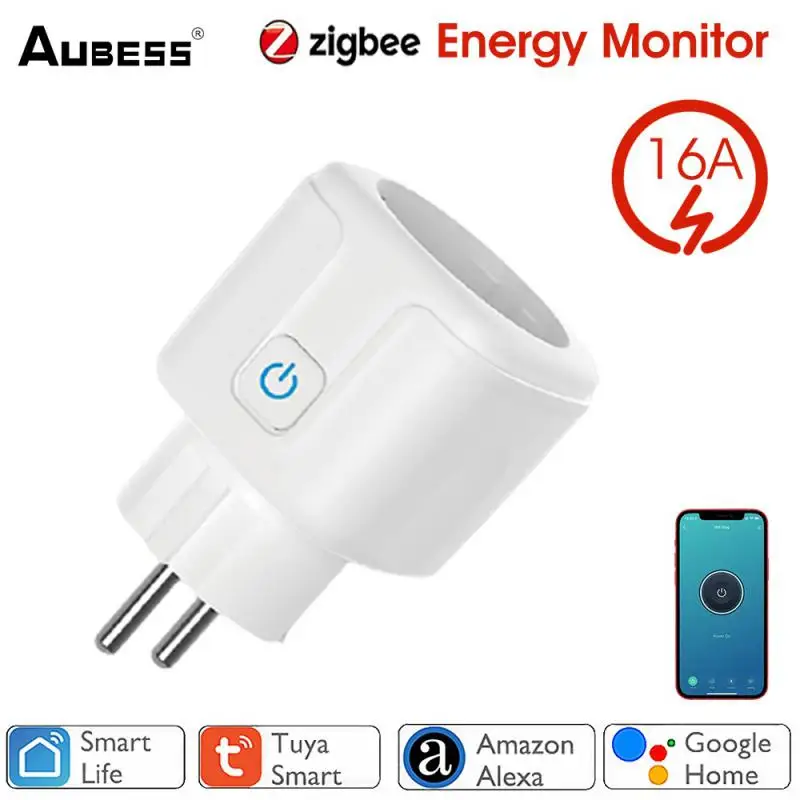 Zigbee Smart Plug 16A EU Socket Tuya Smart Life APP With Alexa Google Home Assistant Voice Control Power Monitor Timing Aubess
Zigbee Smart Plug 16A EU Socket Tuya Smart Life APP With Alexa Google Home Assistant Voice Control Power Monitor Timing Aubess