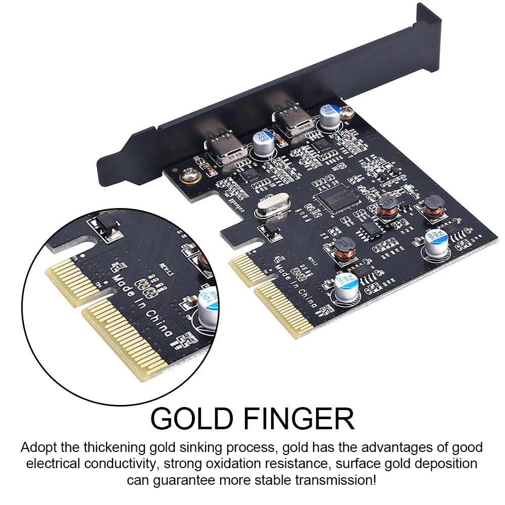 PCI-E to USB3.1 Dual Type C Expansion Card 10Gbps Hgh-speed Transmission PCI Express Adapter for Windows 2000/XP/Vista/7/10
PCI-E to USB3.1 Dual Type C Expansion Card 10Gbps Hgh-speed Transmission PCI Express Adapter for Windows 2000/XP/Vista/7/10