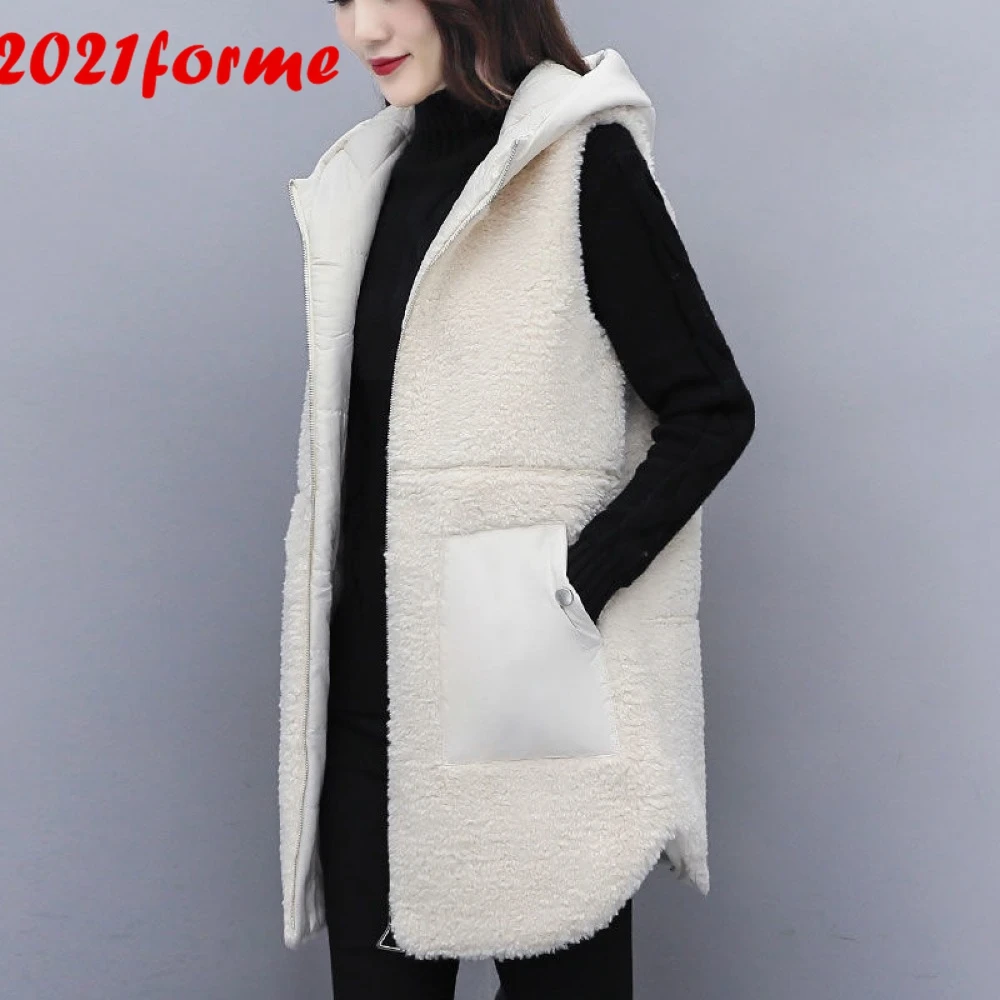 Winter Women Korean Faux Fur Long Vest Fleece Warm Thick Jacket Zipper Waistcoat Solid Elegant Fashion Outerwear Female Top
Winter Women Korean Faux Fur Long Vest Fleece Warm Thick Jacket Zipper Waistcoat Solid Elegant Fashion Outerwear Female Top