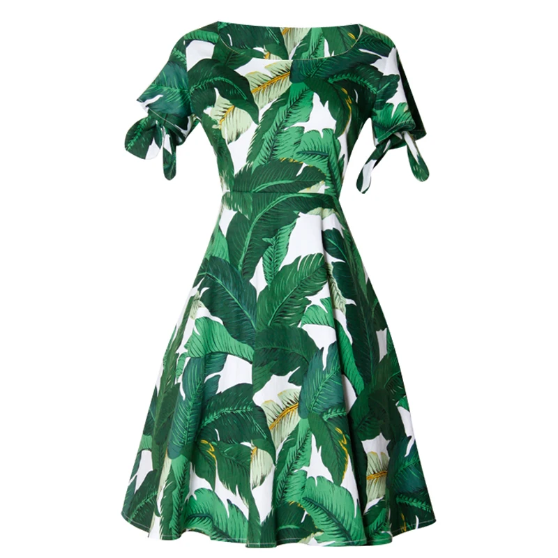 Customize Women Summer Fashion Casual Plus 3XS-10XL Retro Vintage O Neck Short Sleeve Green Leaf Print Knee Length A Line Dress
Customize Women Summer Fashion Casual Plus 3XS-10XL Retro Vintage O Neck Short Sleeve Green Leaf Print Knee Length A Line Dress
