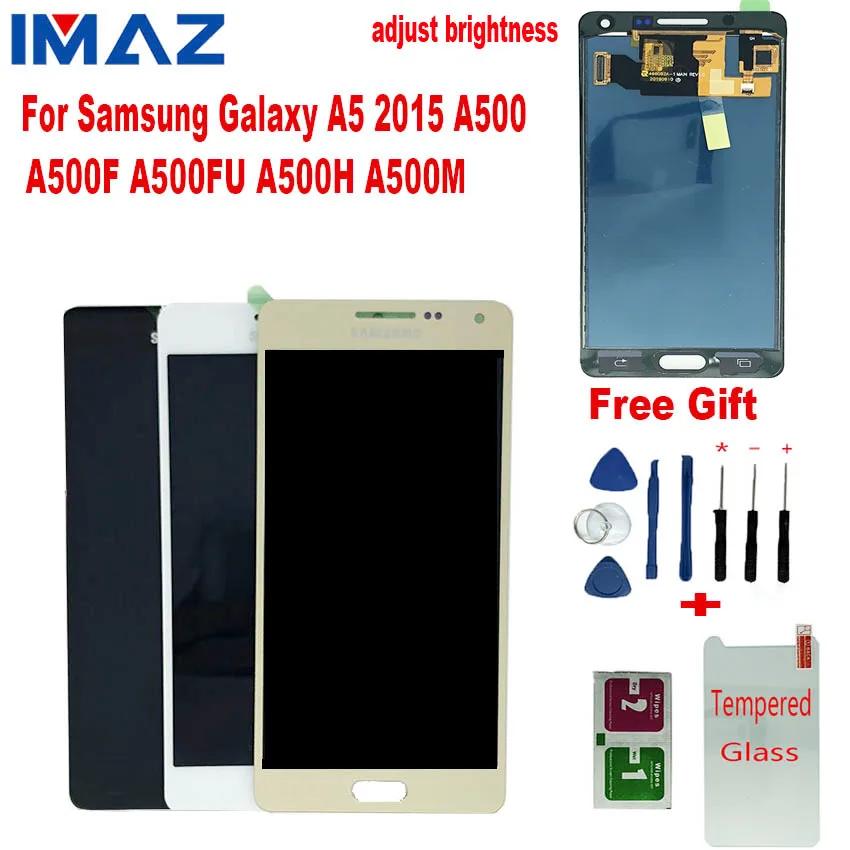 IMAZ Adjust brightness 5" For Samsung Galaxy A5 2015 LCD A500 A5 A500 A500F A500FU A500H Display Touch Digitizer Sensor Assembly
IMAZ Adjust brightness 5" For Samsung Galaxy A5 2015 LCD A500 A5 A500 A500F A500FU A500H Display Touch Digitizer Sensor Assembly