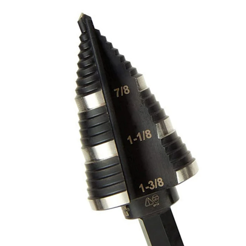 Step Drill Bit 15 Double Fluted 7/8 to 1-3/8-Inch
Step Drill Bit 15 Double Fluted 7/8 to 1-3/8-Inch