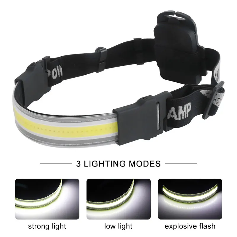 3 Gear Modes COB LED Strip Headlamp 400LM Headlight Waterproof Head Torch by AAA Battery for Fishing Camping Hunting
3 Gear Modes COB LED Strip Headlamp 400LM Headlight Waterproof Head Torch by AAA Battery for Fishing Camping Hunting