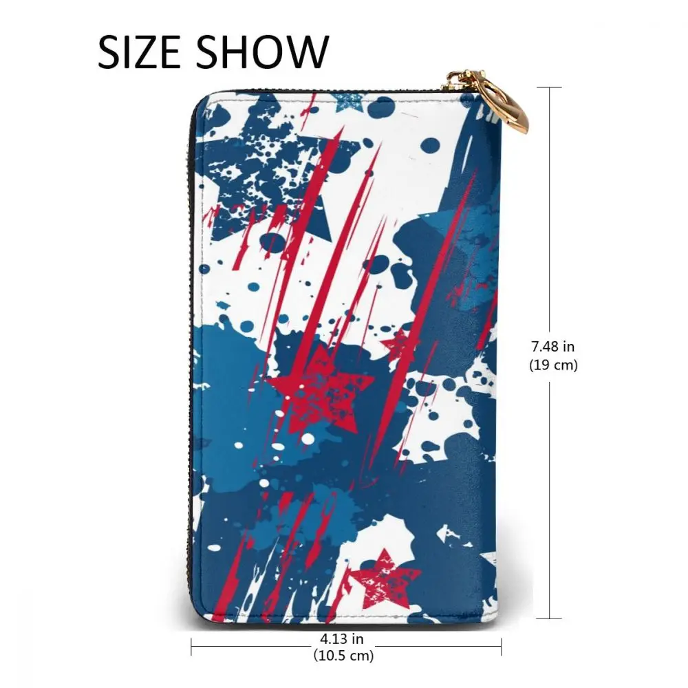 Fashion Leather Wallet Grunge American Stars Long Zipper Wallet Clutch Bag Purse for Woman Man Girls Boys
Fashion Leather Wallet Grunge American Stars Long Zipper Wallet Clutch Bag Purse for Woman Man Girls Boys
