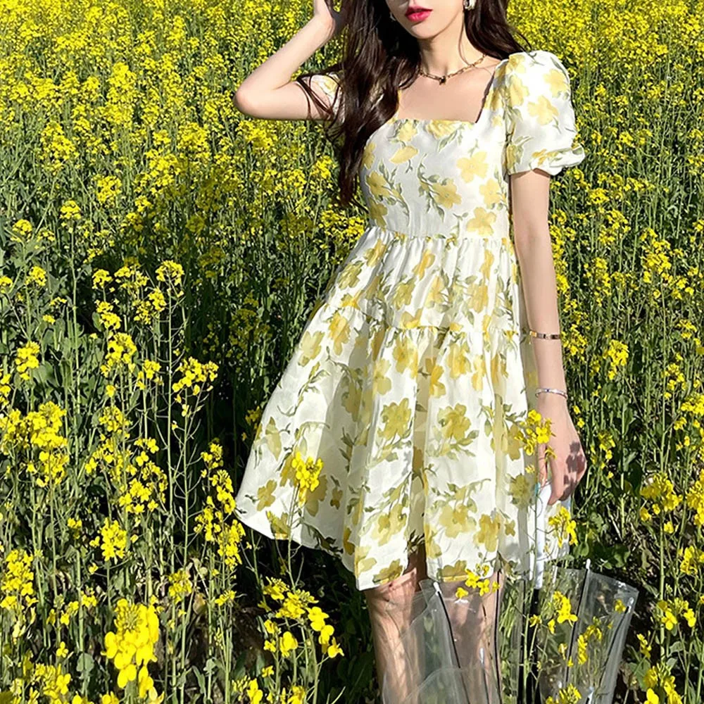 Summer Mini Dress Women French Floral Lantern Sleeve Dress Sweet Lace Chiffon Vacation Dating Casual Designer Korean Mini Dress
Summer Mini Dress Women French Floral Lantern Sleeve Dress Sweet Lace Chiffon Vacation Dating Casual Designer Korean Mini Dress