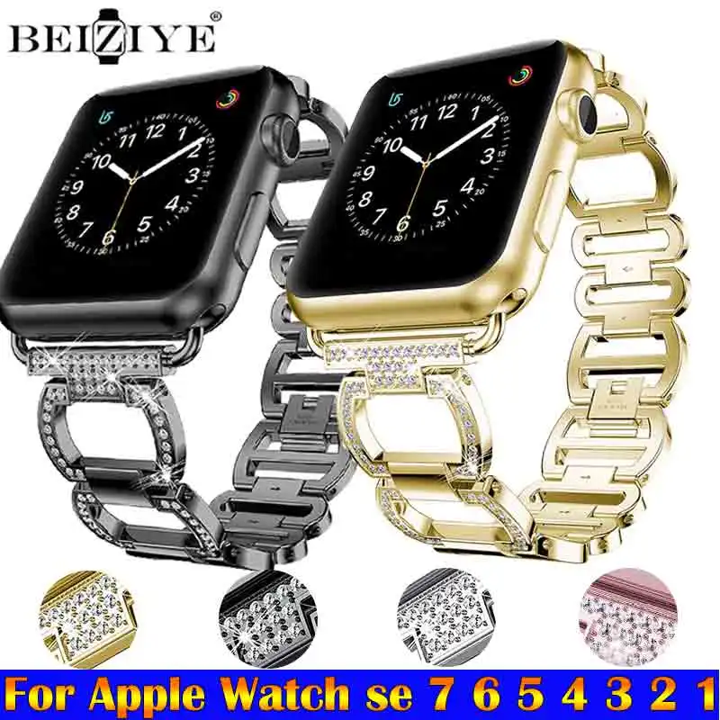 Luxury Diamond Band For Apple Watch 44mm 42mm 38mm 40mm 41mm 45mm For iWatch Series SE 7 6 5 4 3 Stainless Steel Bracelet Strap
Luxury Diamond Band For Apple Watch 44mm 42mm 38mm 40mm 41mm 45mm For iWatch Series SE 7 6 5 4 3 Stainless Steel Bracelet Strap