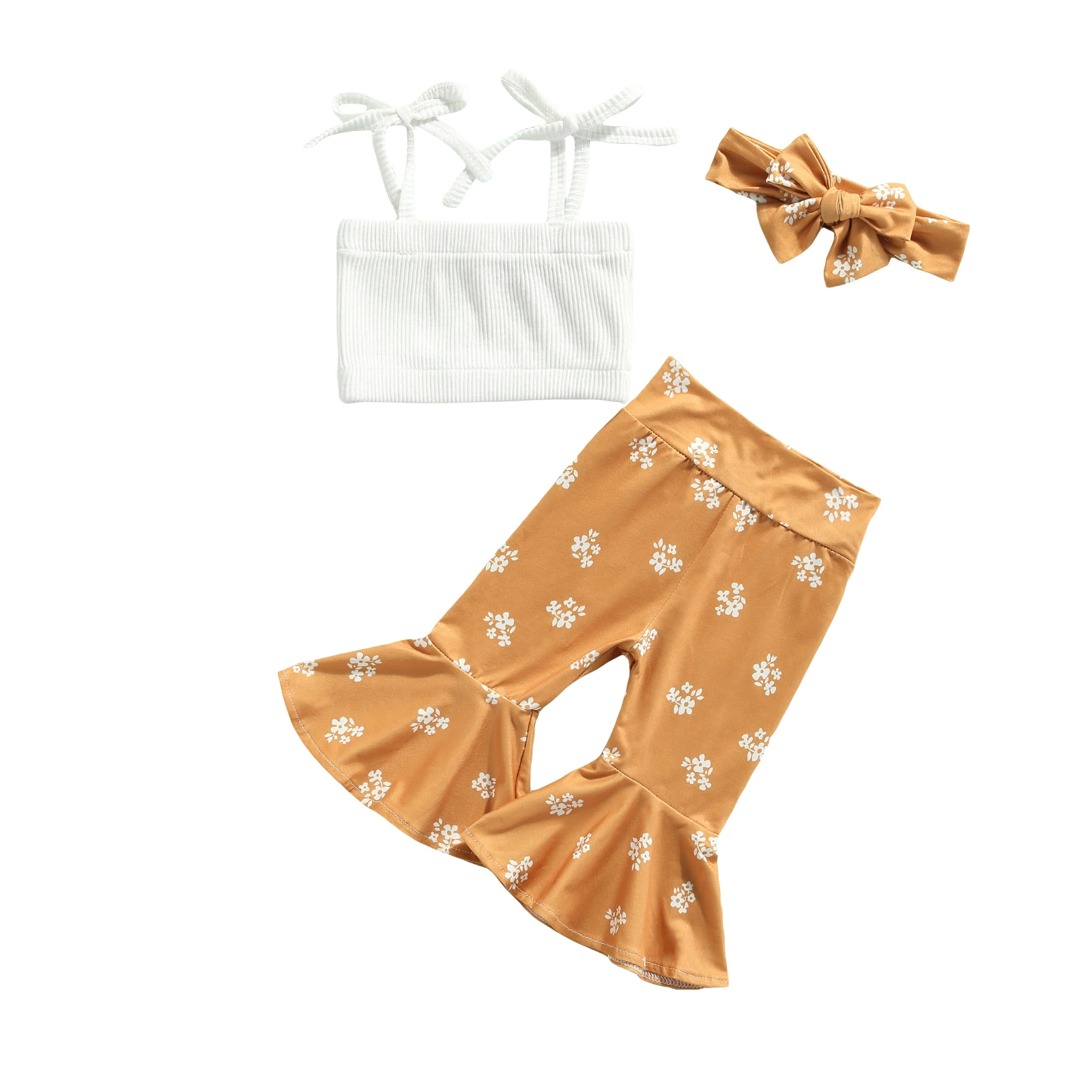 Newborn Baby Girl Clothes Sets Knitted Ribbed Sling Crop Tops+Floral Flared Pants Set+Headband 3pcs Infant Girl Outfits Clothing
Newborn Baby Girl Clothes Sets Knitted Ribbed Sling Crop Tops+Floral Flared Pants Set+Headband 3pcs Infant Girl Outfits Clothing