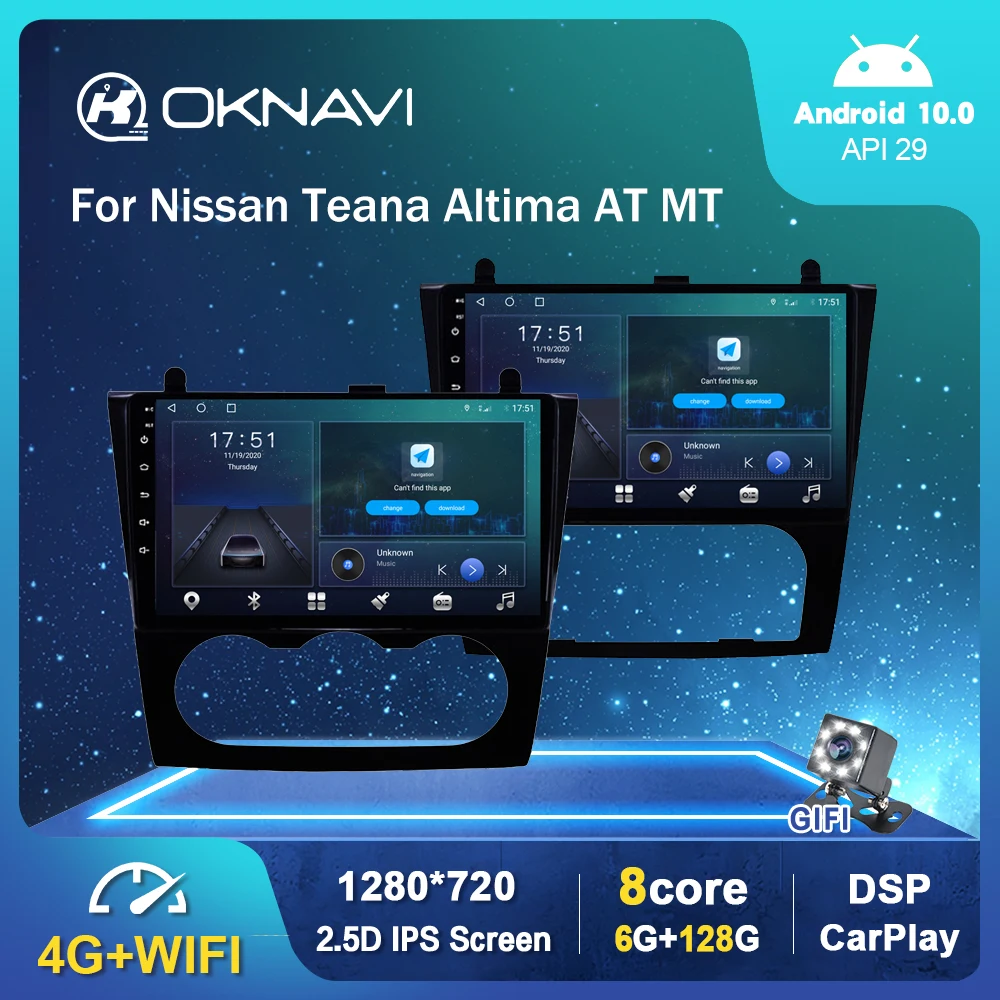 6G+128G Android 10.0 DSP 9" Car Radio GPS Multimedia Player For Nissan Teana Altima 2008-2012 AT MT Video Navi GPS 2 Din No DVD
6G+128G Android 10.0 DSP 9" Car Radio GPS Multimedia Player For Nissan Teana Altima 2008-2012 AT MT Video Navi GPS 2 Din No DVD