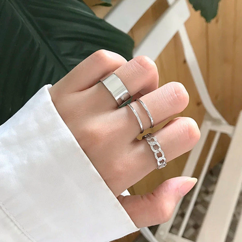 2021 Fashion Simple Design Vintage Silver Color Joint Rings Sets for Women Jewelry Korean Version Joint Rings
2021 Fashion Simple Design Vintage Silver Color Joint Rings Sets for Women Jewelry Korean Version Joint Rings