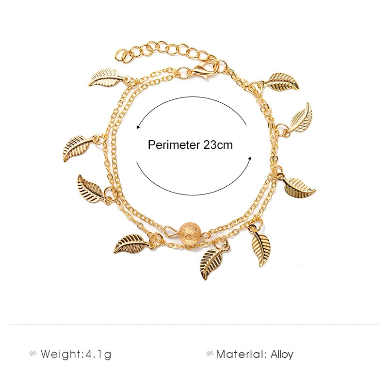 Bohemian Ankle Bracelet For Women Foot Jewelry Simple Metal Leaf Dangle Anklets Leg Chain Barefoot Sandeals Beach Accessories
Bohemian Ankle Bracelet For Women Foot Jewelry Simple Metal Leaf Dangle Anklets Leg Chain Barefoot Sandeals Beach Accessories