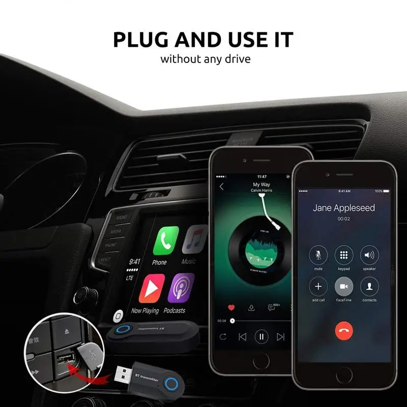 Bluetooth Transmitter Wireless Portable USB Powered 3.5mm Audio AUX for TV Stereo Speaker Headset iPod MP3 MP4 | Электроника