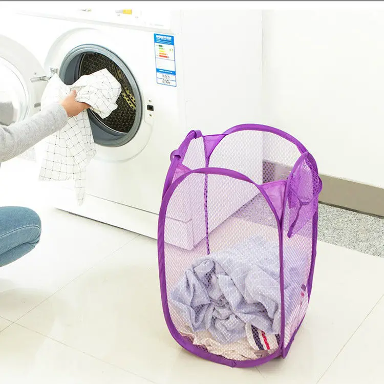 Storage Baskets Laundry Clothes Laundry Basket Bag Foldable Pop Up Easy Open Mesh Laundry Clothes Hamper Basket for College Dorm
Storage Baskets Laundry Clothes Laundry Basket Bag Foldable Pop Up Easy Open Mesh Laundry Clothes Hamper Basket for College Dorm