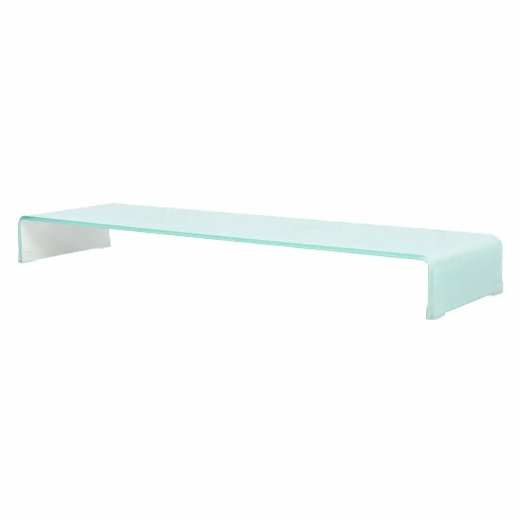 VidaXL Soporte para tv/Elevador монитор cristal blanco 120x30x13 см|Подставки для ТВ| |