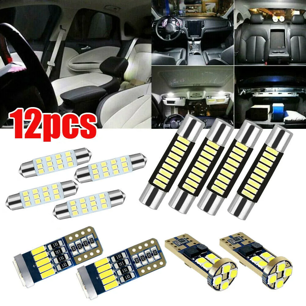 T0 Car Interior Lights Trunk White 2 SET 6500k Bulbs Kit LED Lamp License