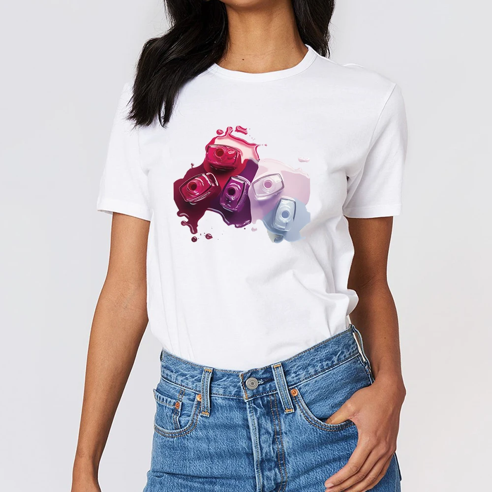 Showtly 2020 Hot Style Woman T-shirt Makeup Printing Fashion Casual Tops Comfortable Breathable T Shirt Korean Trend Tshirt
Showtly 2020 Hot Style Woman T-shirt Makeup Printing Fashion Casual Tops Comfortable Breathable T Shirt Korean Trend Tshirt
