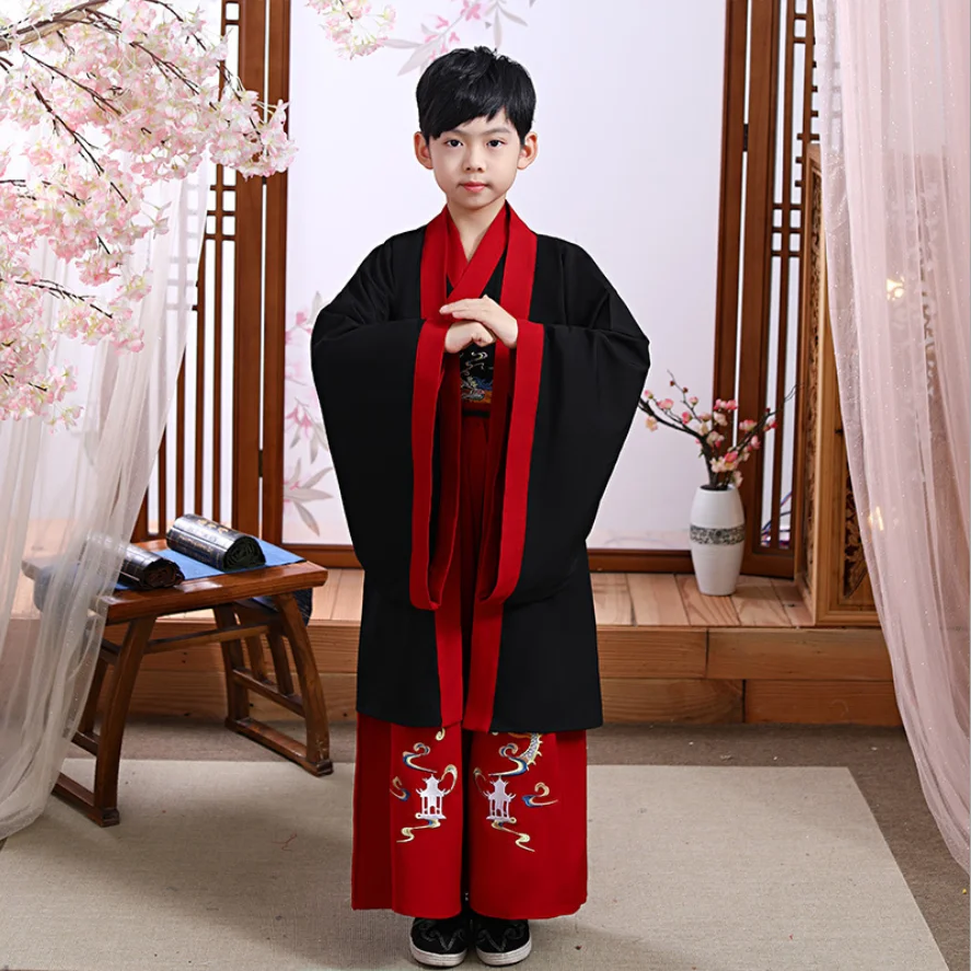 Boy Hanfu Robe Traditional Chinese Costumes Ancient Retro Tang New Year Suit Dance Cheongsam Kimono Toddler Cloth 
Boy Hanfu Robe Traditional Chinese Costumes Ancient Retro Tang New Year Suit Dance Cheongsam Kimono Toddler Cloth