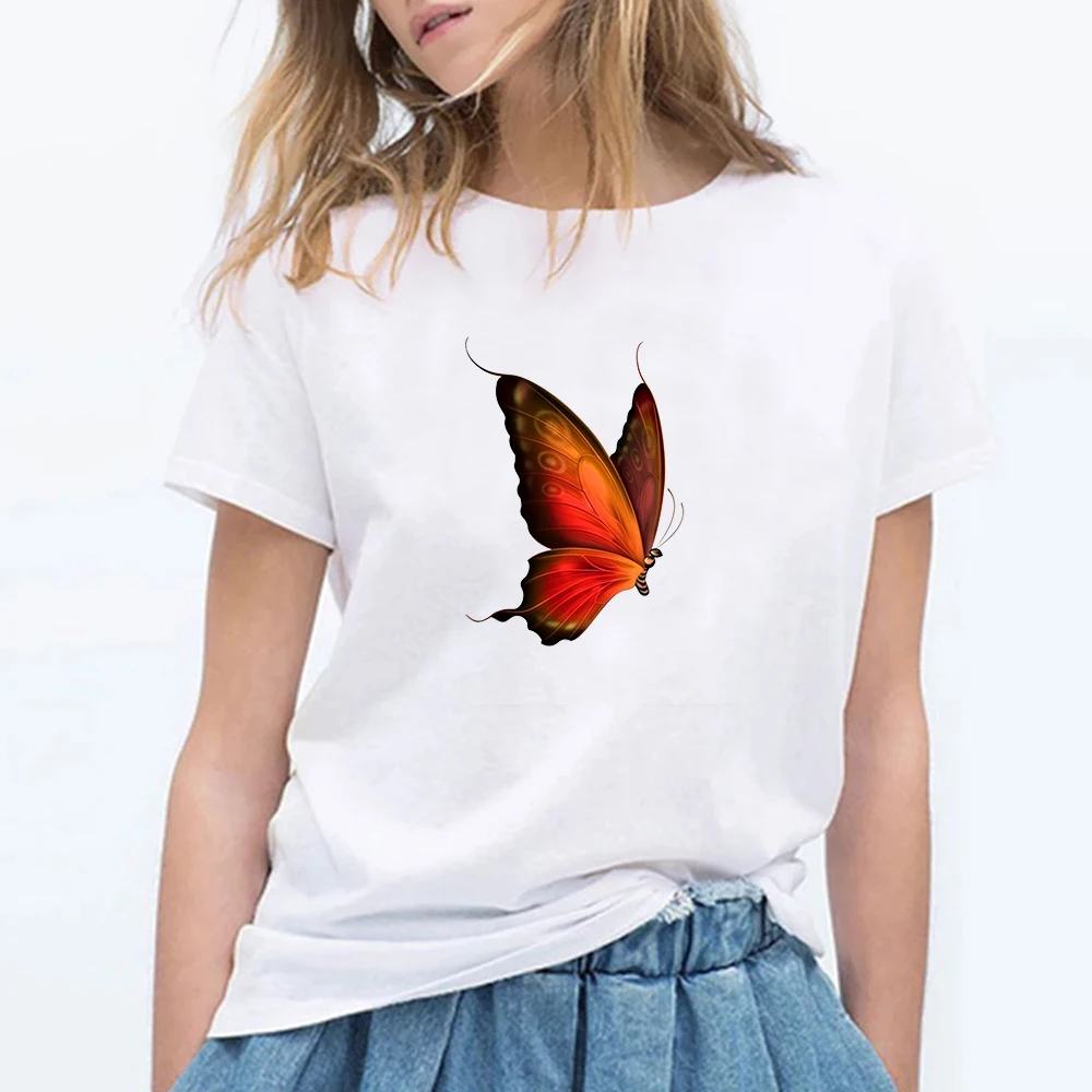 Fashion Butterfly Print Short Sleeve Tshirt Women Literary Casual T Shirt Girl Summer Basic T-shirts Tees Vintage Ropa Mujer
Fashion Butterfly Print Short Sleeve Tshirt Women Literary Casual T Shirt Girl Summer Basic T-shirts Tees Vintage Ropa Mujer