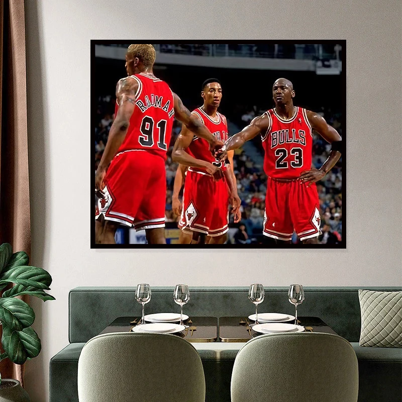 Bulls Big Three Michael Jordan Pippen Rodman Classic Poster Print Canvas Painting Decoration Gift
Bulls Big Three Michael Jordan Pippen Rodman Classic Poster Print Canvas Painting Decoration Gift