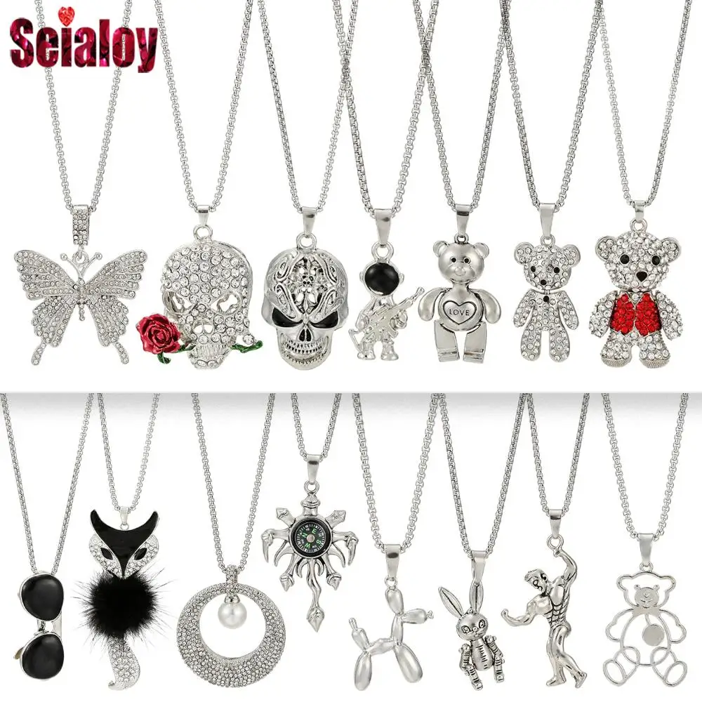 Seialoy NEW 65cm Titanium Steel Chain Alloy Pendant Necklace For Women Men Original Personality Pendant Necklace Jewelry Gifts
Seialoy NEW 65cm Titanium Steel Chain Alloy Pendant Necklace For Women Men Original Personality Pendant Necklace Jewelry Gifts