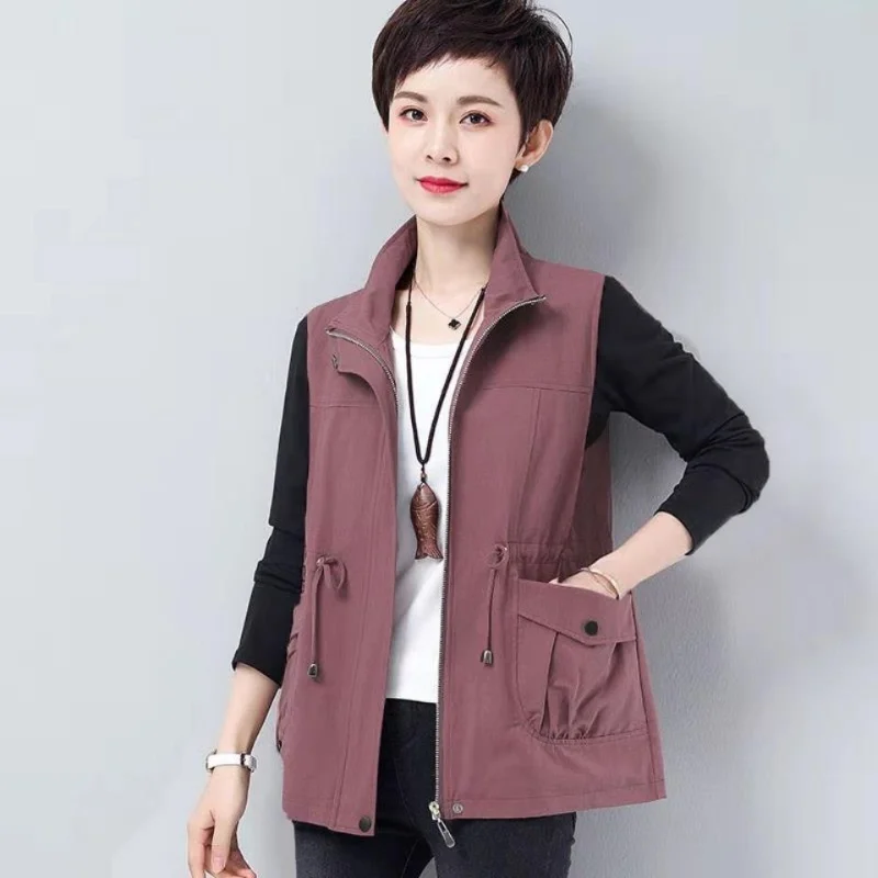 2021 Women Autumn Loose Zipper Gilet Female Solid Sleeveless Fashion Casual Pockets Waistcoat Lady Vintage Vest I903
2021 Women Autumn Loose Zipper Gilet Female Solid Sleeveless Fashion Casual Pockets Waistcoat Lady Vintage Vest I903