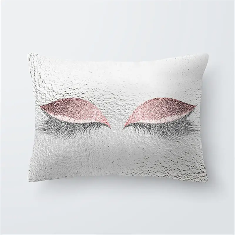 Pink Golden Lash Out Soft Velvet Cushion Cover 30x50cm Marble Pillow Bedroom Sofa Decoration Cases | Дом и сад