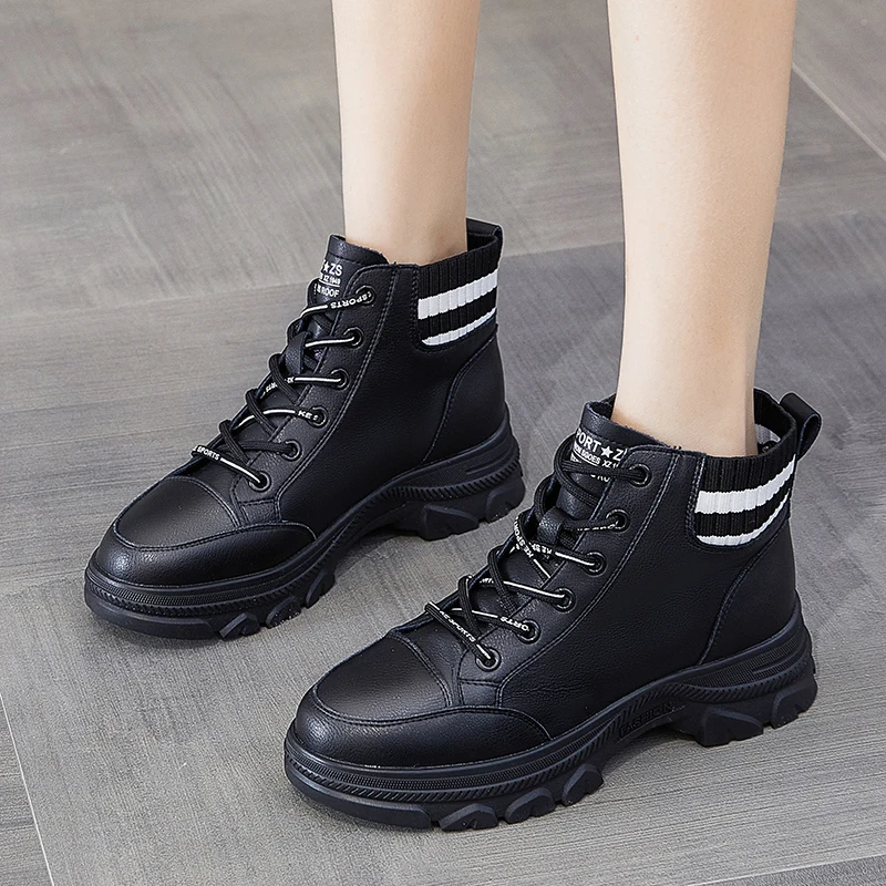 New Women Girl Martin Snow Boots Boots Korean British Style Woman Genuine Leather Sneakers Casual Women's Boot Trend Sock Boots
New Women Girl Martin Snow Boots Boots Korean British Style Woman Genuine Leather Sneakers Casual Women's Boot Trend Sock Boots