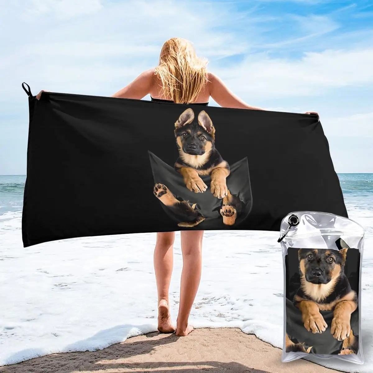 German Shepherd In Pocket Dogs Lover Funny Cotton Women Men Original Designing Formal Beach Bath Towel
German Shepherd In Pocket Dogs Lover Funny Cotton Women Men Original Designing Formal Beach Bath Towel