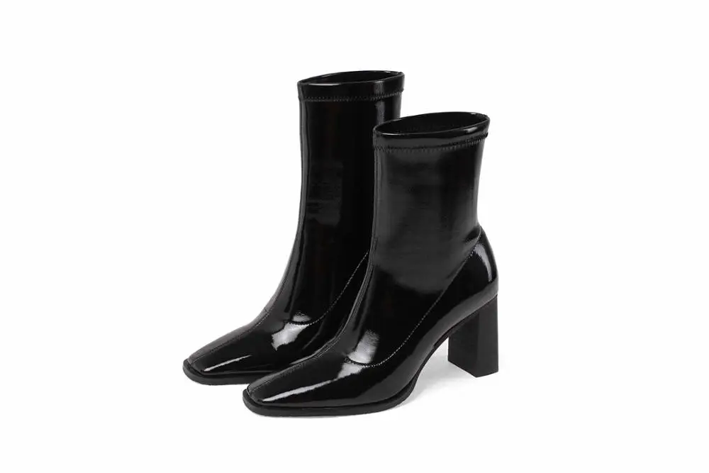 Vichelo Hot european style stretch boots microfiber streetwear square toe super high heel slip on nightclub mid-calf boots L37
Vichelo Hot european style stretch boots microfiber streetwear square toe super high heel slip on nightclub mid-calf boots L37