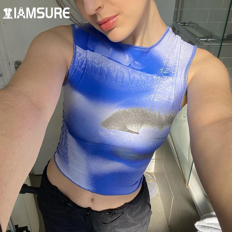 IAMSURE Lips Printed Crop Top Y2K Aesthetic Sexy Slim Sleeveless Basic Tank Tops Women 2021 Summer Fashion Casual Streetwear 90S
IAMSURE Lips Printed Crop Top Y2K Aesthetic Sexy Slim Sleeveless Basic Tank Tops Women 2021 Summer Fashion Casual Streetwear 90S