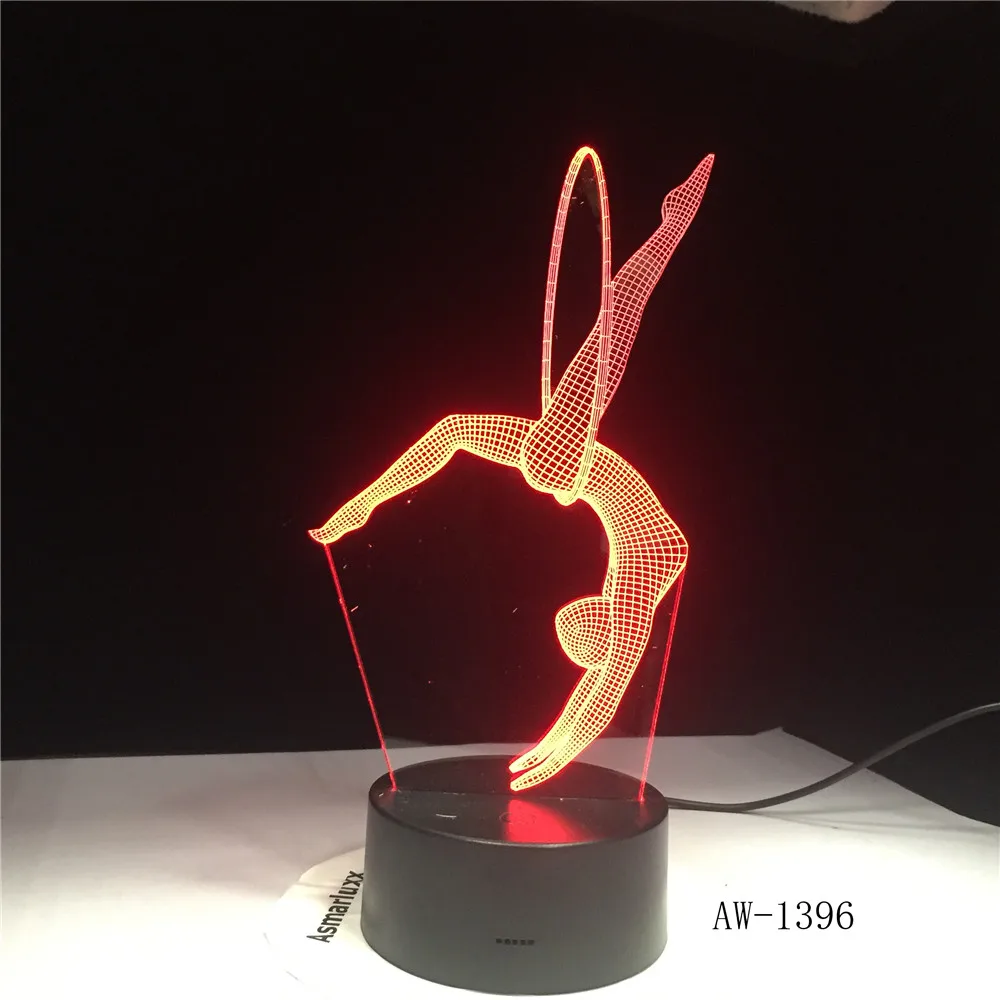 Eurhythmics 3D Lamp 7 Colors LED Night Lamp USB Table Lamp Bedside Nightlight Freestanding Artistic Gymnastics LED Light 1396
Eurhythmics 3D Lamp 7 Colors LED Night Lamp USB Table Lamp Bedside Nightlight Freestanding Artistic Gymnastics LED Light 1396