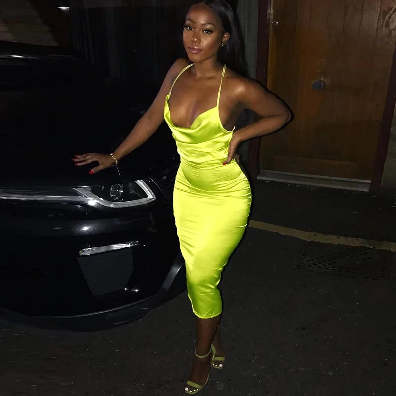 UETEEY Spaghetti Neon Satin Lace Up Summer Women Bodycon Long Midi Dress Sleeveless Backless Party Outfits Sexy Dresses 2021
UETEEY Spaghetti Neon Satin Lace Up Summer Women Bodycon Long Midi Dress Sleeveless Backless Party Outfits Sexy Dresses 2021