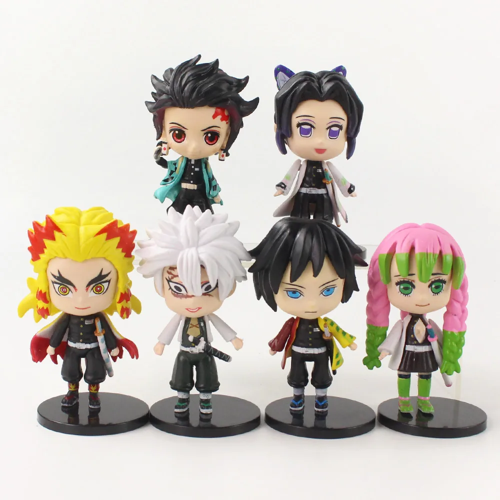 6pcs/Set Anime Demon Slayer Kamado Tanjirou Kochou Shinobu Rengoku Kyoujurou Sanemi Kanroji Mitsuri Action Figure Model Toy Gift
6pcs/Set Anime Demon Slayer Kamado Tanjirou Kochou Shinobu Rengoku Kyoujurou Sanemi Kanroji Mitsuri Action Figure Model Toy Gift