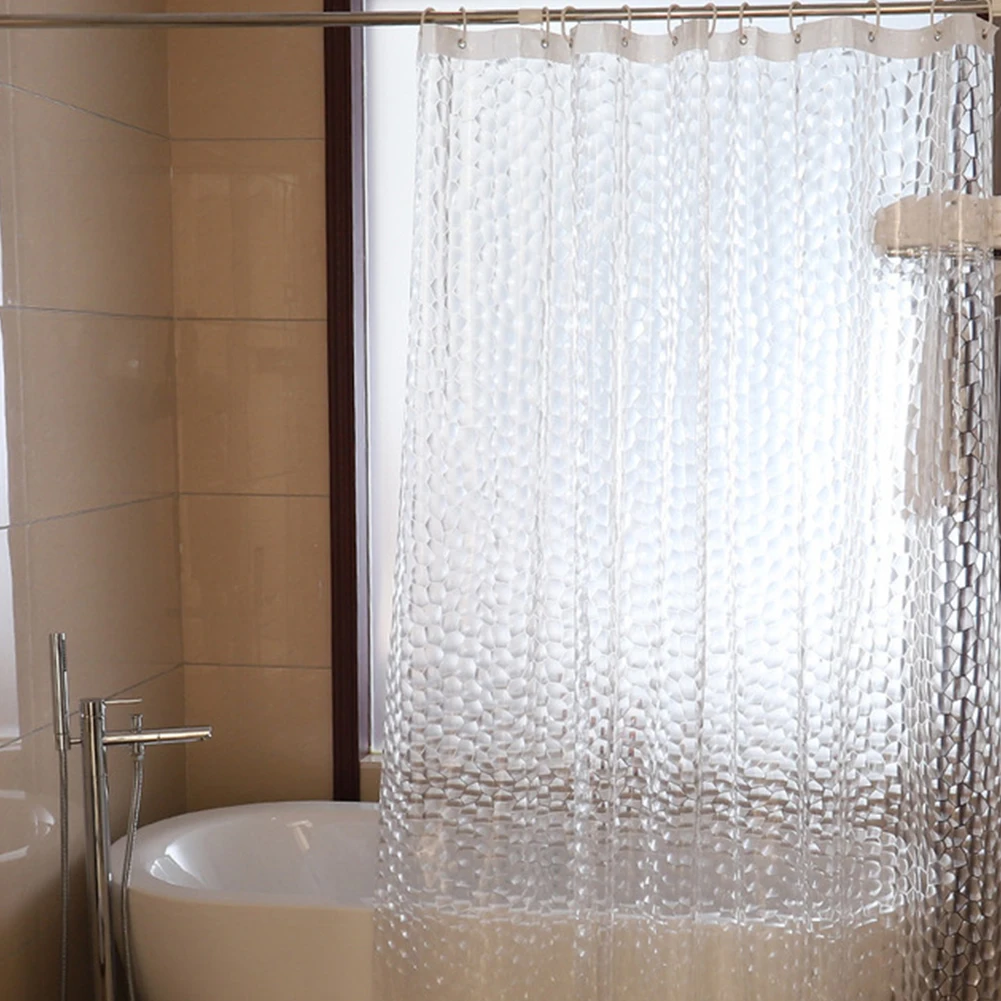 3D Clear Shower Curtain Waterproof White Plastic Bath Curtains Liner Transparent Bathroom Mildew PEVA Home Luxury with 12 Hooks
3D Clear Shower Curtain Waterproof White Plastic Bath Curtains Liner Transparent Bathroom Mildew PEVA Home Luxury with 12 Hooks