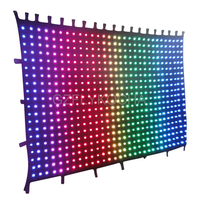 Free shipping P100 2X3M Full color led video wall curtain | Лампы и освещение