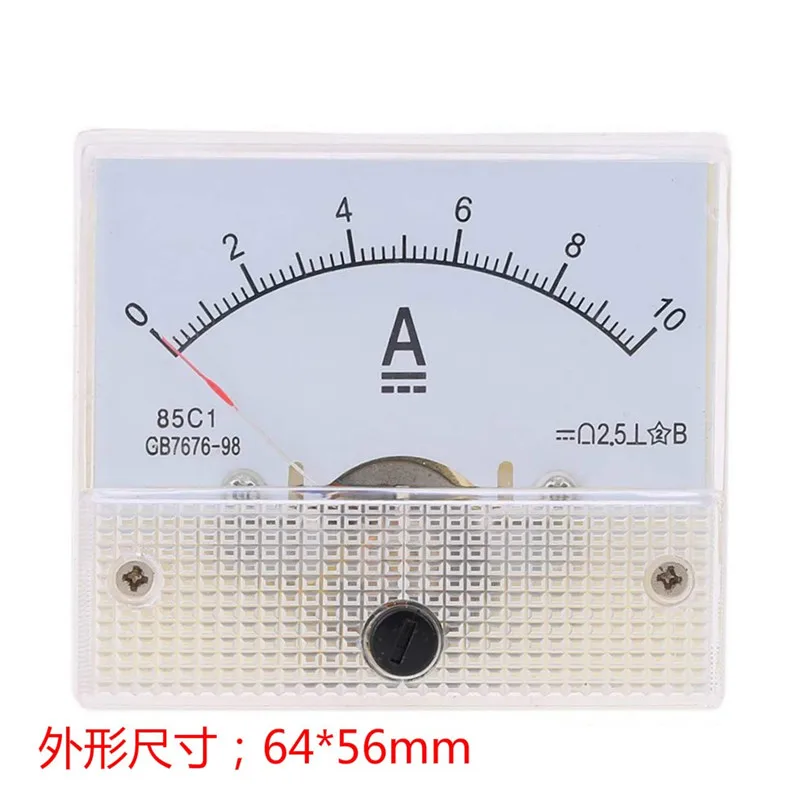 1 шт. 85C1 Аналоговый амперметр постоянного тока панель 1A 5A 10A 20A 30A 50A измеритель тока Амперметр
1 шт. 85C1 Аналоговый амперметр постоянного тока панель 1A 5A 10A 20A 30A 50A измеритель тока Амперметр