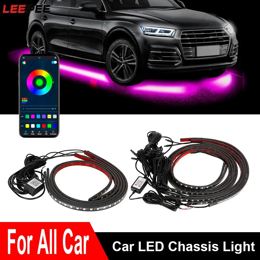 LEEPEE Universal Car Chassis Neon Atmosphere Light APP Control Waterproof Car UnderglowLED Light RGB Multicolor LED Strip 
LEEPEE Universal Car Chassis Neon Atmosphere Light APP Control Waterproof Car UnderglowLED Light RGB Multicolor LED Strip