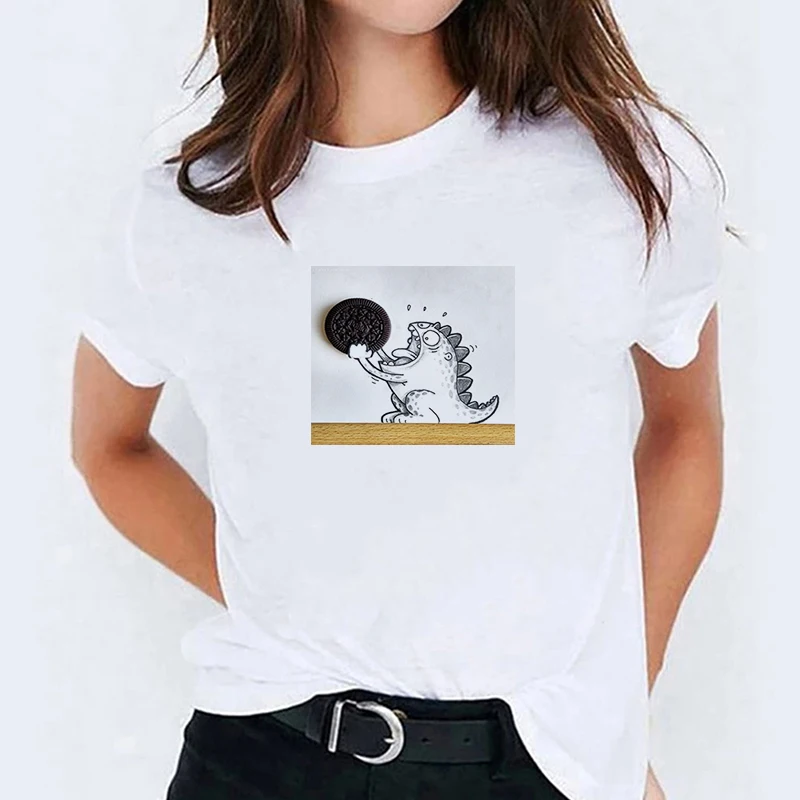 Cartoon Dinosaur T-shirts Short Sleeve Women's T-shirt 2021 Women-clothing Summer Graphic Woman Crop Top Female Tops Cute for
Cartoon Dinosaur T-shirts Short Sleeve Women's T-shirt 2021 Women-clothing Summer Graphic Woman Crop Top Female Tops Cute for