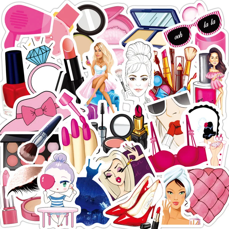 10/50Pcs/pack Girls Daily Cosmetics Sticker Perfume Lipstick Shoes Bag Decorative Sticker for Luggage Laptop Skateboard Sticker
10/50Pcs/pack Girls Daily Cosmetics Sticker Perfume Lipstick Shoes Bag Decorative Sticker for Luggage Laptop Skateboard Sticker
