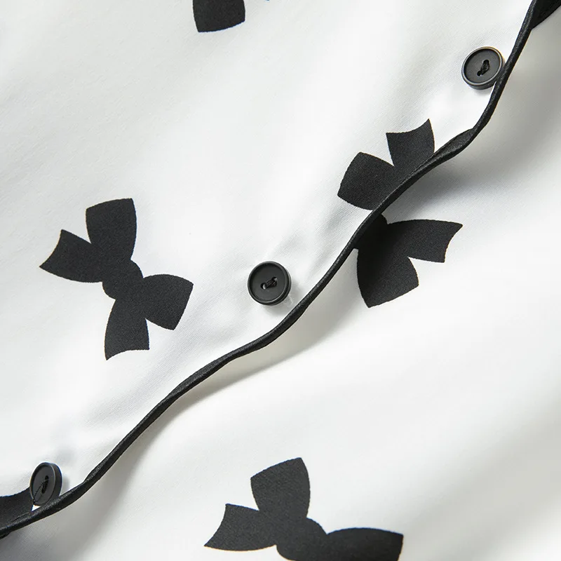 2021 Summer Women New Pajamas Ice Silk Female Cute Wave Bow Fashion Student Home Clothing Suit Sleepwear Comfortable Homewear
2021 Summer Women New Pajamas Ice Silk Female Cute Wave Bow Fashion Student Home Clothing Suit Sleepwear Comfortable Homewear