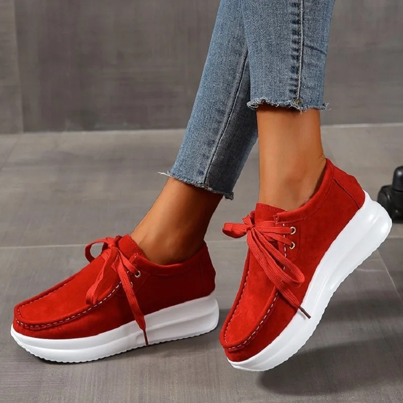 2021 Autumn Women Loafers Solid Color Canvas Lace-up Vulcanized Shoes Fashion Lace-up Wedges Platform Sneakers Zapatillas Mujer
2021 Autumn Women Loafers Solid Color Canvas Lace-up Vulcanized Shoes Fashion Lace-up Wedges Platform Sneakers Zapatillas Mujer