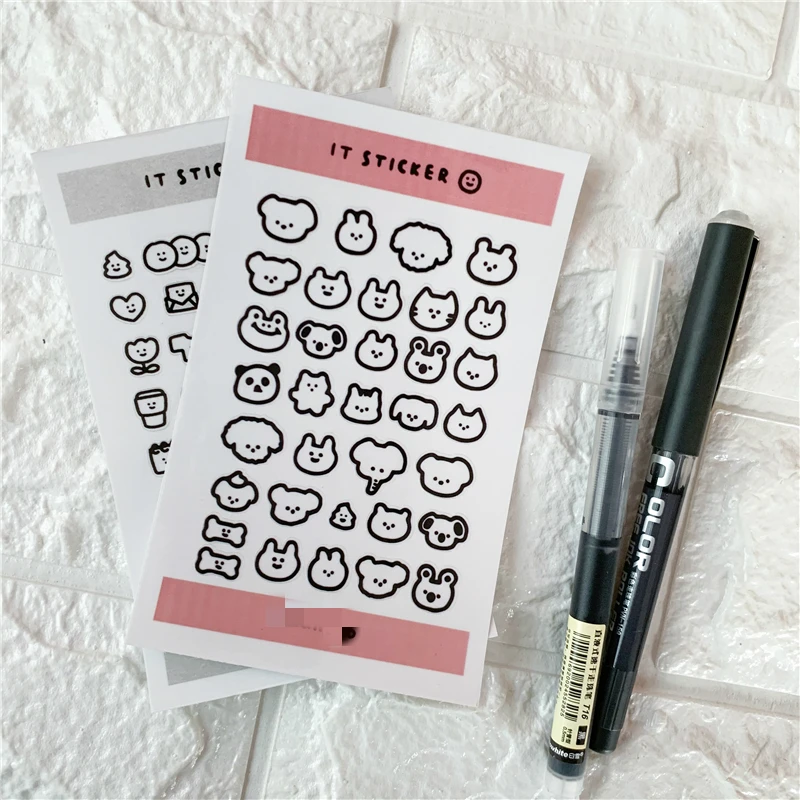 Cartoon Animal Bread kawaii Label Sticker Hand Drawn Black And White Line Diy Small Hand Account Decorative Sticker Stationery
Cartoon Animal Bread kawaii Label Sticker Hand Drawn Black And White Line Diy Small Hand Account Decorative Sticker Stationery